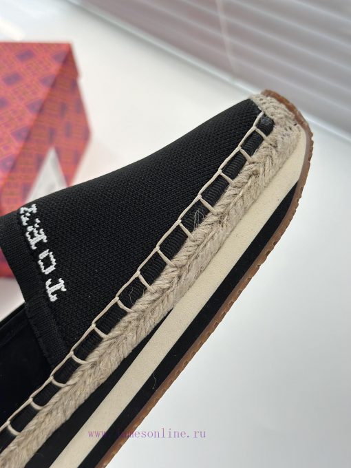 Black Flyknit Splicing SheepTBTORY BURCH T MONOGRAM Fisherman's Shoes Women's Shoes 82839 Fawkjflaal - Image 9