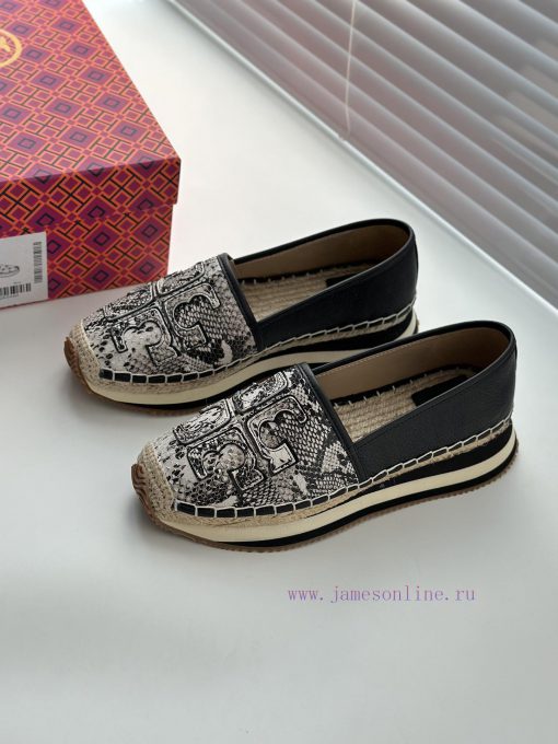 Snake patterned cowhide and sheepskinTBTORY BURCH T MONOGRAM Fisherman's Shoes Women's Shoesscmldnru - Image 2