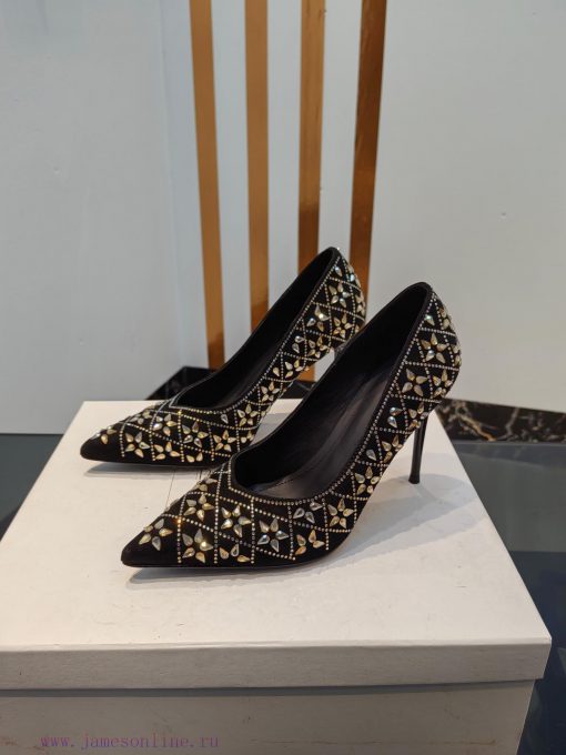 Out, 𝘽𝙖𝙡 * 𝙖𝙞𝙣 Balmain 2024 Spring/Summer Fashion Show Original Water Diamond High Heels Sin5qcuabuo - Image 4