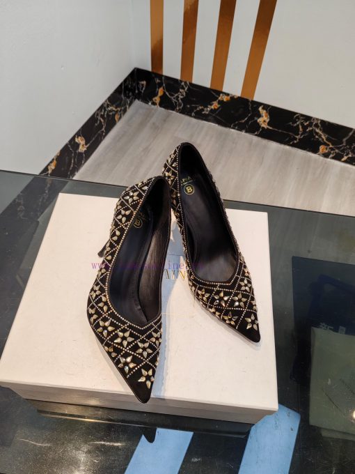 Out, 𝘽𝙖𝙡 * 𝙖𝙞𝙣 Balmain 2024 Spring/Summer Fashion Show Original Water Diamond High Heels Sin5qcuabuo - Image 9