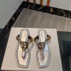 Out, Balmain 2024 Spring/Summer Fashion Show Original Metal Buckle Chain Flat SlippersBrand cuwf7v0o