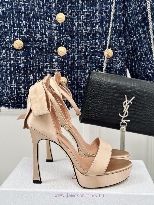 Dior/Dior 24S Spring/Summer New Product BowWaterproof platform with high-heeled sandalsThe fde8ddaih