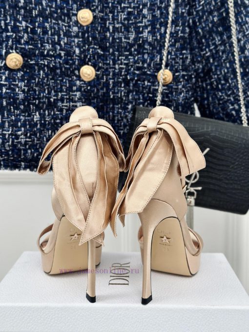 Dior/Dior 24S Spring/Summer New Product BowWaterproof platform with high-heeled sandalsThe fde8ddaih - Image 9