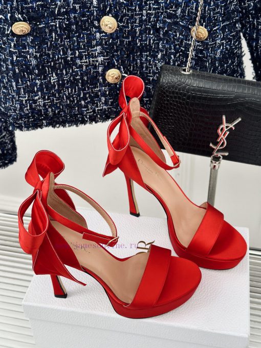 Dior/Dior 24S Spring/Summer New Product BowWaterproof platform with high-heeled sandalsThe f8jed73zd - Image 4