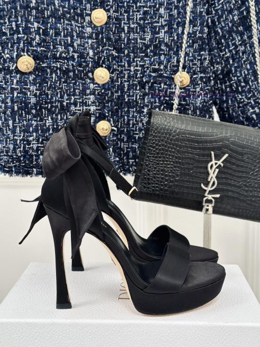 Dior/Dior 24S Spring/Summer New Product BowWaterproof platform with high-heeled sandalsThe ft434uy3j
