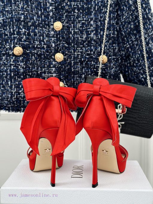Dior/Dior 24S Spring/Summer New Product BowWaterproof platform with high-heeled sandalsThe f8jed73zd - Image 9