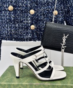 Gucci24S Spring/Summer New Product: Horseneck BuckleHigh-heeled slippersThe fabric is made ojcqwsg0e