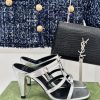 Gucci24S Spring/Summer New Product: Horseneck BuckleHigh-heeled slippersThe fabric is made o87w05r2a