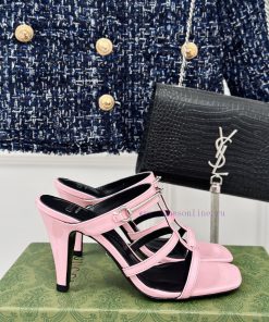 Gucci24S Spring/Summer New Product: Horseneck BuckleHigh-heeled slippersThe fabric is made owyuzqzas