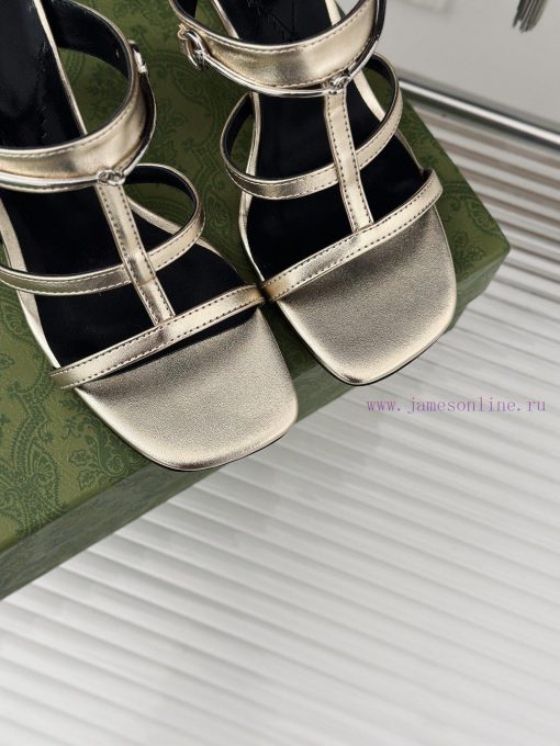 Gucci24S Spring/Summer New Product: Horseneck BuckleHigh-heeled slippersThe fabric is made oqfiejimm - Image 7