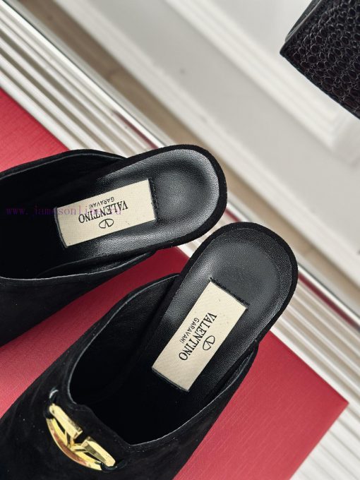 Valentin | Valentino 24S New ProductV-buckle square toe high-heeled slippers ️A socialite wir6mtv7av - Image 8