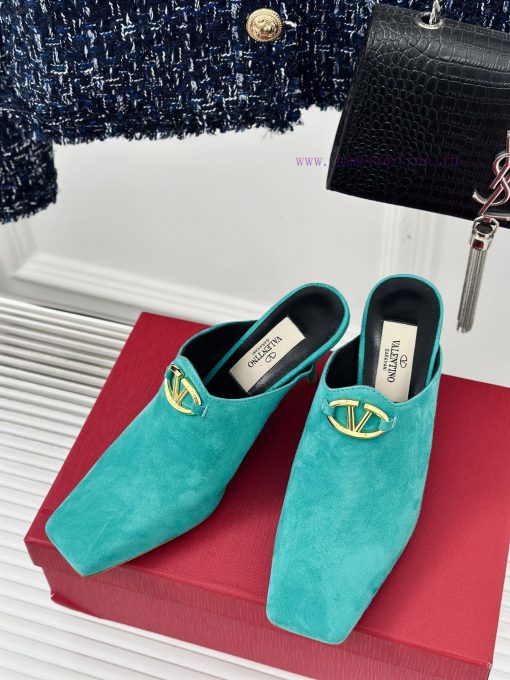 Valentin | Valentino 24S New ProductV-buckle square toe high-heeled slippers ️A socialite wixnfdxfaw - Image 3