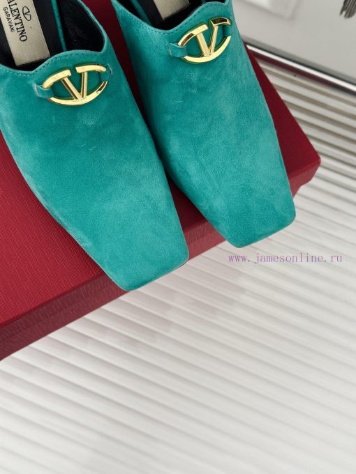 Valentin | Valentino 24S New ProductV-buckle square toe high-heeled slippers ️A socialite wixnfdxfaw - Image 7