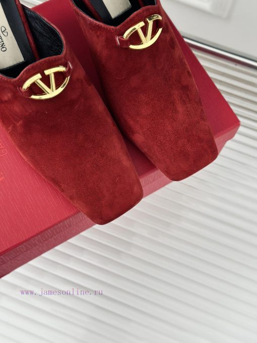 Valentin | Valentino 24S New ProductV-buckle square toe high-heeled slippers ️A socialite wijqvc37vl - Image 7