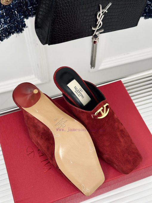 Valentin | Valentino 24S New ProductV-buckle square toe high-heeled slippers ️A socialite wijqvc37vl - Image 10