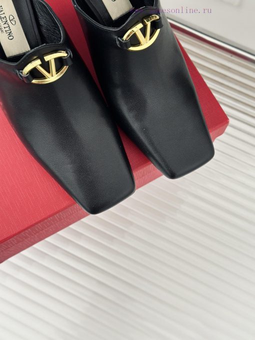 Valentin | Valentino 24S New ProductV-buckle square toe high-heeled slippers ️A socialite wi72rrm87r - Image 8