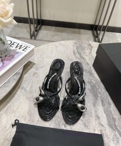 Alexander Wang's 24 Spring/Summer New Dome Middle Heel Sandals with Serpentine Pattern and S154evs9g