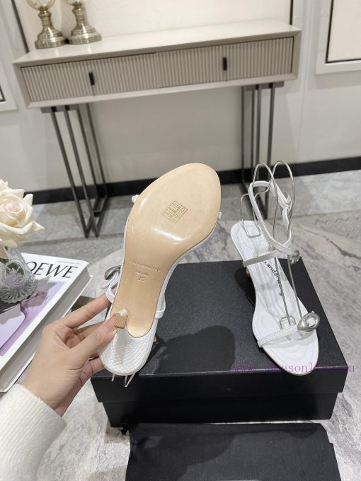 Alexander Wang's 24 Spring/Summer New Dome Middle Heel Sandals with Serpentine Pattern and Srvxv9pxm - Image 10