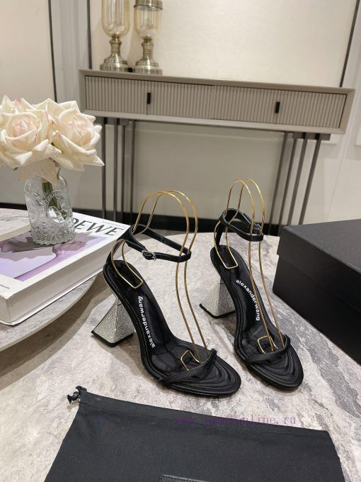 Alexander Wang King's 24 Spring/Summer New Product King Lolita High Heels Open One Strap/Fis825fosh9 - Image 5