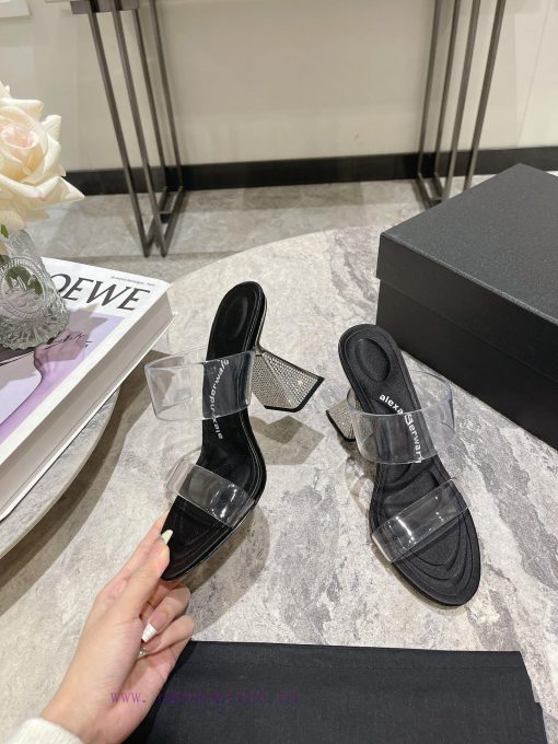 Alexander Wang King's 24 Spring/Summer New Product King Lolita High Heels Open Film Diamond g0xwc35k - Image 3