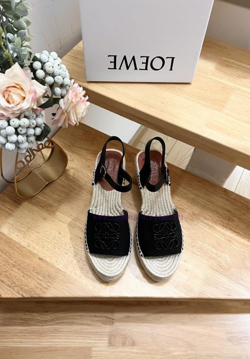 Brand LoeweLOEWE (Roewe) Slope heeled Fisherman's Shoes for Women, Canvas and Cow LeatherAna69kz77ih