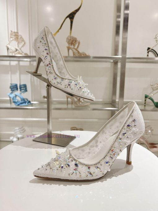 Top High HeelsR ᴇɴᴇ C ᴀᴏᴠɪʟʟᴀ | 2024s 𝐒 Heavy Industry RC Crystal Gemstone Silk Heel Shoe Seqrrnc8aq