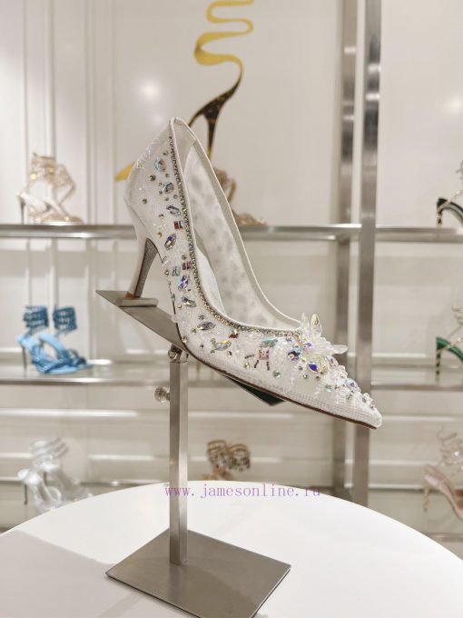 Top High HeelsR ᴇɴᴇ C ᴀᴏᴠɪʟʟᴀ | 2024s 𝐒 Heavy Industry RC Crystal Gemstone Silk Heel Shoe Seqrrnc8aq - Image 3
