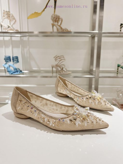 Top flat sole single shoeR ᴇɴᴇ C ᴀᴏᴠɪʟʟᴀ | 2024s 𝐒 Heavy Industry RC Crystal Gemstone Silk Haqwaeyp7 - Image 9