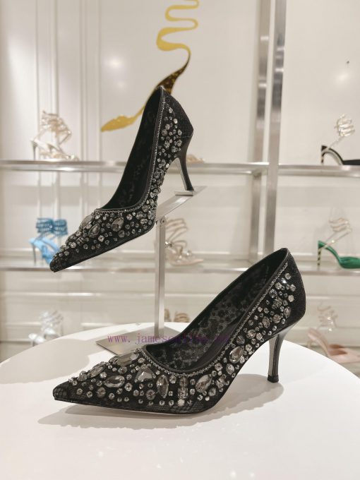 Top tierR ᴇɴᴇ C ᴀᴏᴠɪʟʟᴀ | 2024s 𝐒 Heavy Industry RC Crystal Gemstone Lace Heel Shoe Series 〰o0b83lnx - Image 4