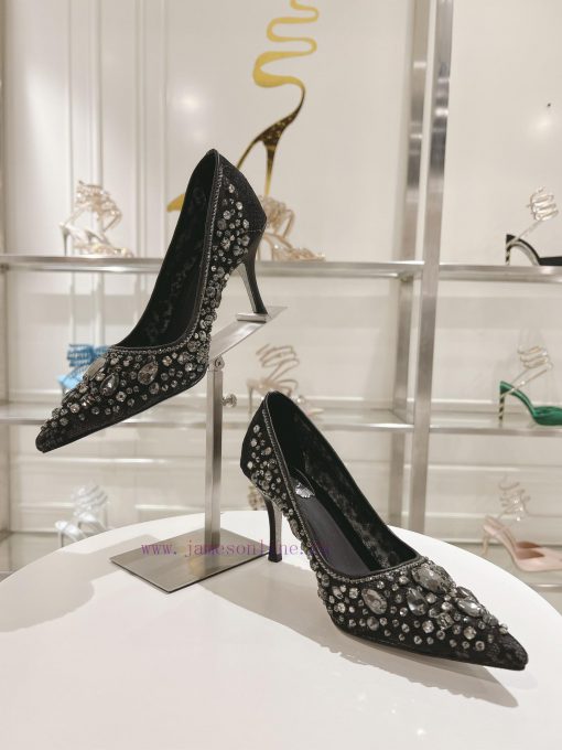 Top tierR ᴇɴᴇ C ᴀᴏᴠɪʟʟᴀ | 2024s 𝐒 Heavy Industry RC Crystal Gemstone Lace Heel Shoe Series 〰o0b83lnx - Image 5