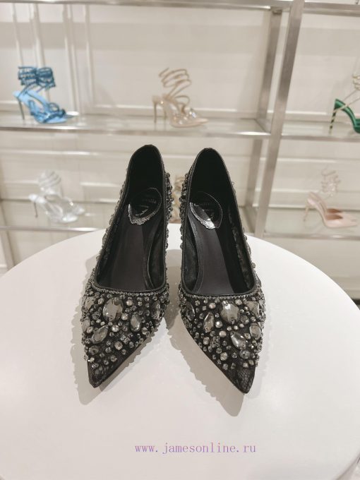 Top tierR ᴇɴᴇ C ᴀᴏᴠɪʟʟᴀ | 2024s 𝐒 Heavy Industry RC Crystal Gemstone Lace Heel Shoe Series 〰o0b83lnx - Image 7