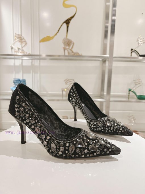 Top tierR ᴇɴᴇ C ᴀᴏᴠɪʟʟᴀ | 2024s 𝐒 Heavy Industry RC Crystal Gemstone Lace Heel Shoe Series 〰o0b83lnx - Image 9