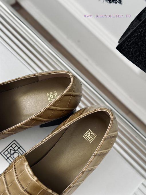 Toteme 24S Classic Coarse Heel loafersMinimalist style, retro yet sophisticatedSimple and eldy5uo854 - Image 8