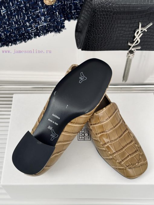 Toteme 24S Classic Coarse Heel loafersMinimalist style, retro yet sophisticatedSimple and eldy5uo854 - Image 10