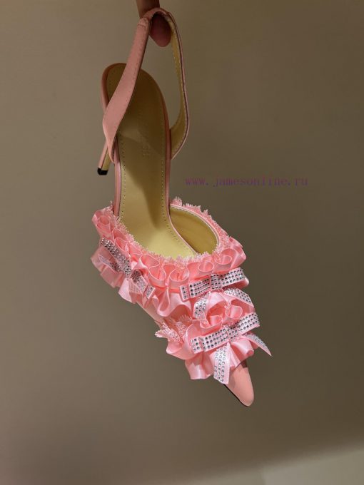 The most2024 early spring lace and crystal lace high-heeled sandalsExquisite princess shoes,zni23sk0 - Image 8