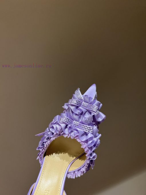The most2024 early spring lace and crystal lace high-heeled sandalsExquisite princess shoes,wd1zramh - Image 5