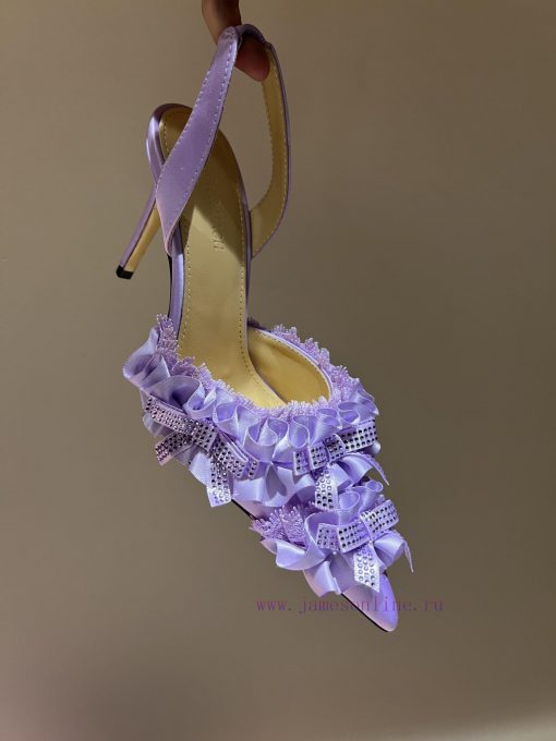 The most2024 early spring lace and crystal lace high-heeled sandalsExquisite princess shoes,wd1zramh - Image 6