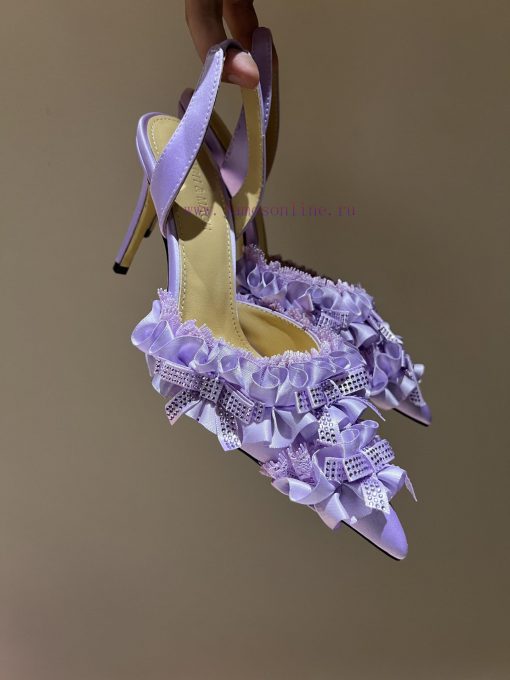 The most2024 early spring lace and crystal lace high-heeled sandalsExquisite princess shoes,wd1zramh - Image 7