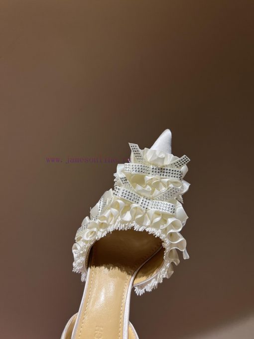 The most2024 early spring lace and crystal lace high-heeled sandalsExquisite princess shoes,qxuzfz0q - Image 5
