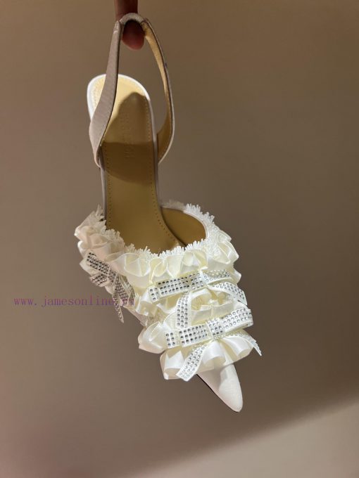 The most2024 early spring lace and crystal lace high-heeled sandalsExquisite princess shoes,qxuzfz0q - Image 6