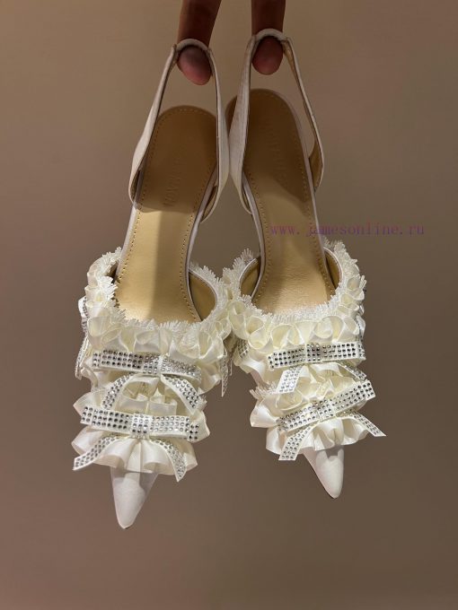 The most2024 early spring lace and crystal lace high-heeled sandalsExquisite princess shoes,qxuzfz0q - Image 8