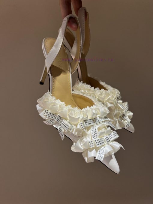 The most2024 early spring lace and crystal lace high-heeled sandalsExquisite princess shoes,qxuzfz0q - Image 9