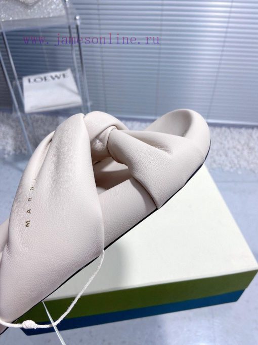 Marni 24 Spring/Summer New Sheepskin Cross SlippersThe fabric and foot pads are all made of is8q1paz - Image 7
