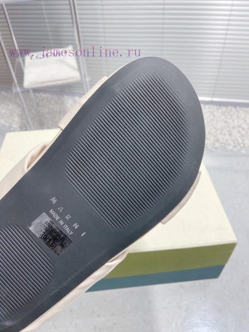 Marni 24 Spring/Summer New Sheepskin Cross SlippersThe fabric and foot pads are all made of is8q1paz - Image 10