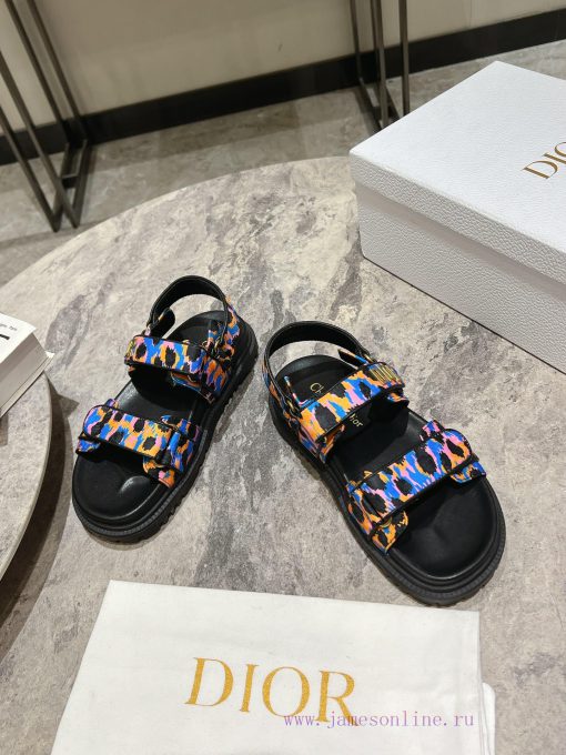 Classic upgrade with 2024 new color scheme Dior classic Velcro sandals and slippers series o5vbs6el6 - Image 3
