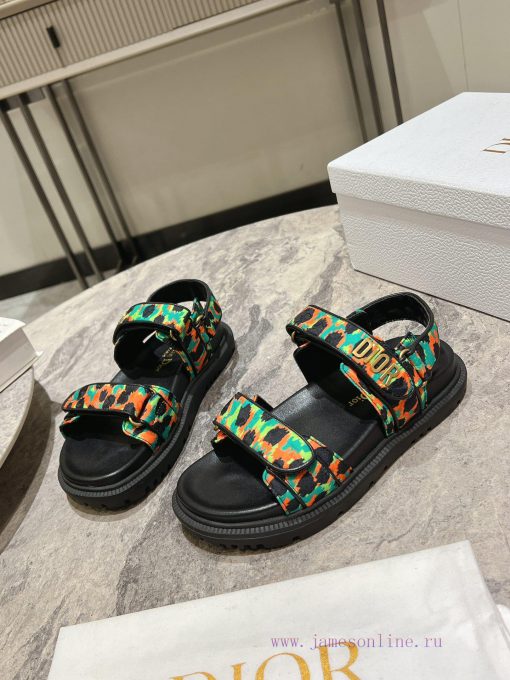 Classic upgrade with 2024 new color scheme Dior classic Velcro sandals and slippers series ooh25y12b - Image 4