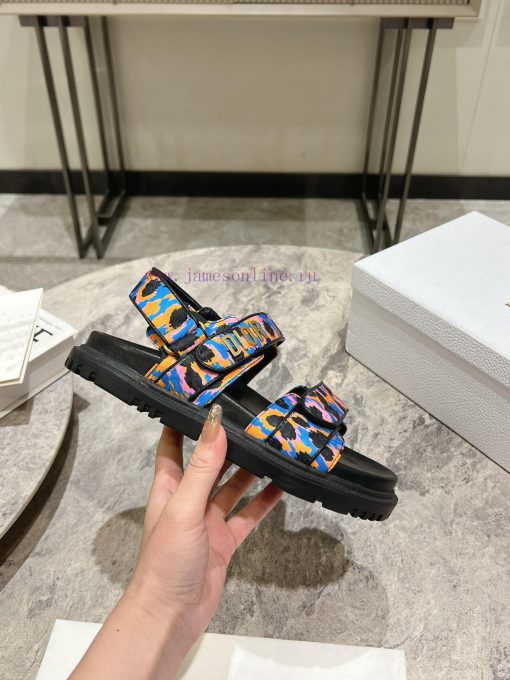 Classic upgrade with 2024 new color scheme Dior classic Velcro sandals and slippers series o5vbs6el6 - Image 7