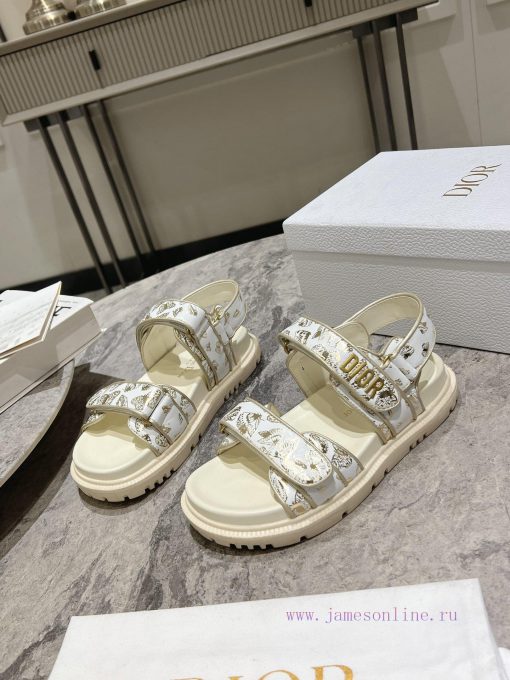 Classic upgrade with 2024 new color scheme Dior classic Velcro sandals and slippers series otckgrs6k - Image 4