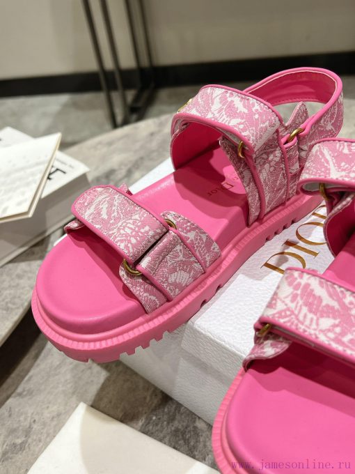 Classic upgrade with 2024 new color scheme Dior classic Velcro sandals and slippers series okt32k32z - Image 9