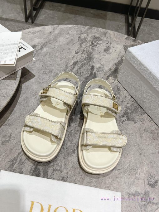 Classic upgrade with 2024 new color scheme Dior classic Velcro sandals and slippers series oji36zjum - Image 2